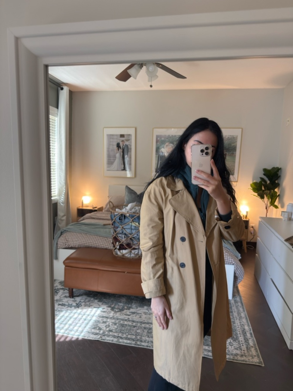 Dynamite Beige Trench Coat with Belt - Picture 5 of 5